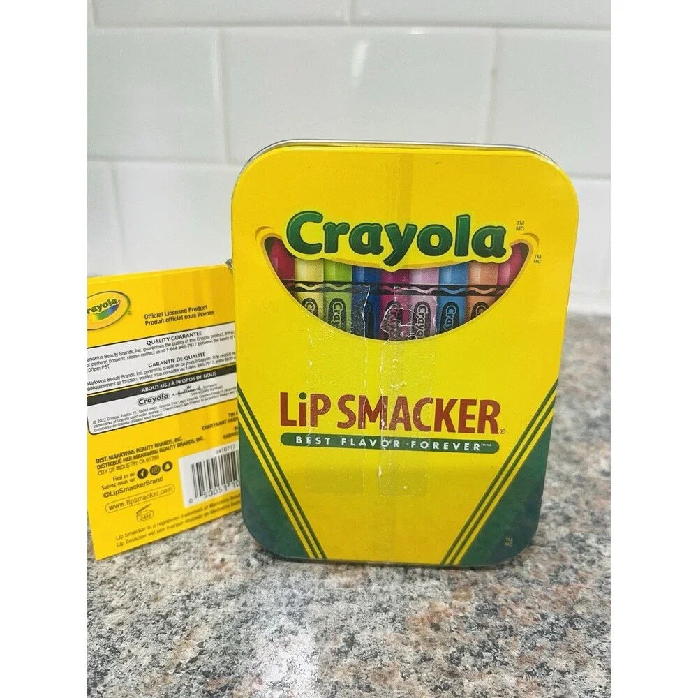 Lip Smacker Flavored Crayola Crayon Lip Balm Razzmatzz, Banana, G Smith Apple